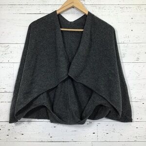 VINCE 100% Cashmere Open Front Cardigan Cropped Shrug Bolero Charcoal Grey XS​